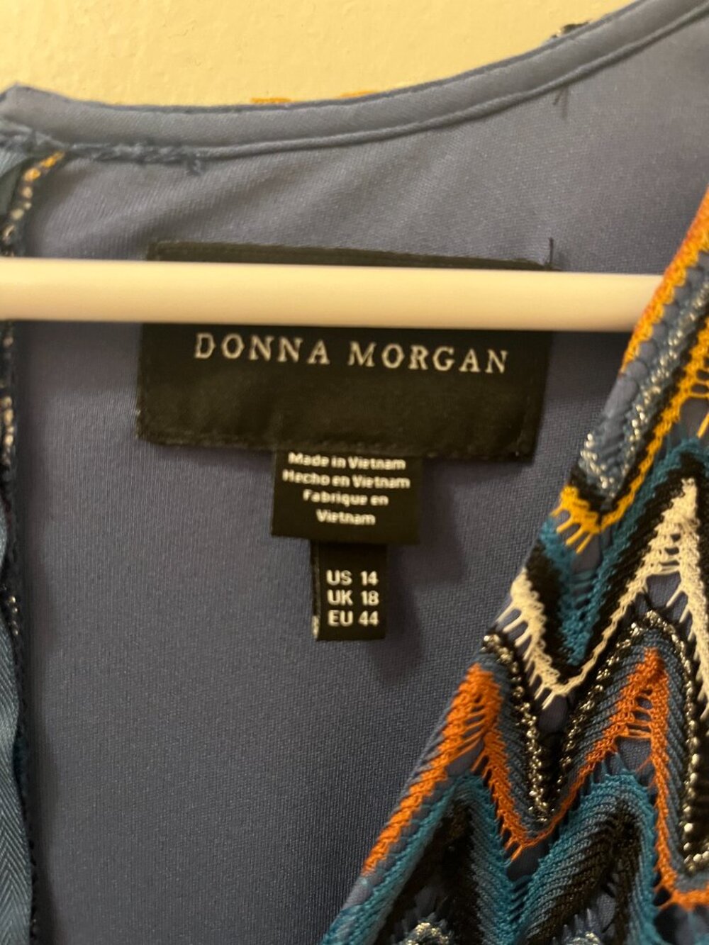 Donna Morgan Chevron dress, Size 14 - Picture 3 of 5